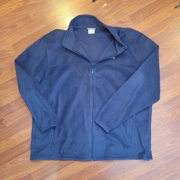 Columbia Navy Blue Mens Full-Zip Fleece Jacket 3XT Tall Size Warm & Soft Outerwe - Picture 6 of 9
